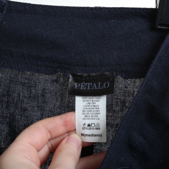 Modcloth Linen Navy A-Line Skirt - Petalo - Picture 13 of 13